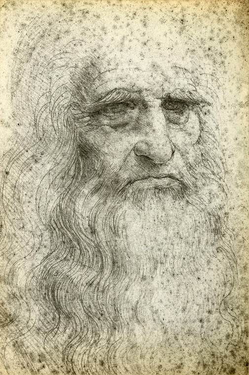 Leonardo da Vinci. Autoportret z 1512 roku