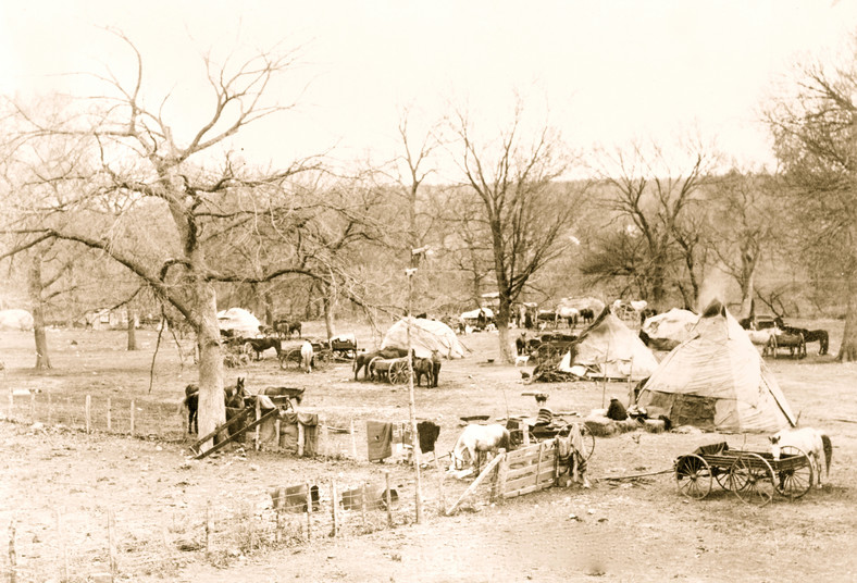 Obóz Osagów w nowym rezerwacie (1906 r.)
