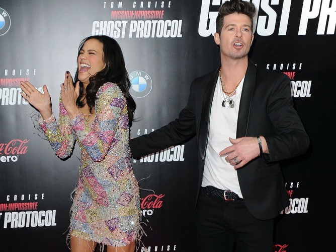 Paula Patton i jej mąż Robin Thicke