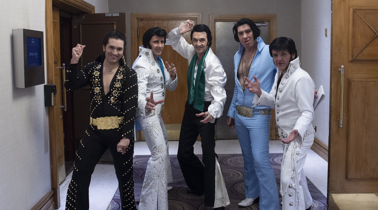 Az idei megméretésre tizenegy ország
Elvis Presley utánzói érkeztek, egymás között döntik
el, ki a „legnagyobb Király" /Fotó: MTI