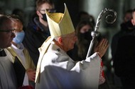 Abp Marek Jędraszewski podczas pasterki w kopalni soli w Wieliczce