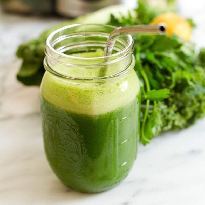 Eating Bird Food Green Juice