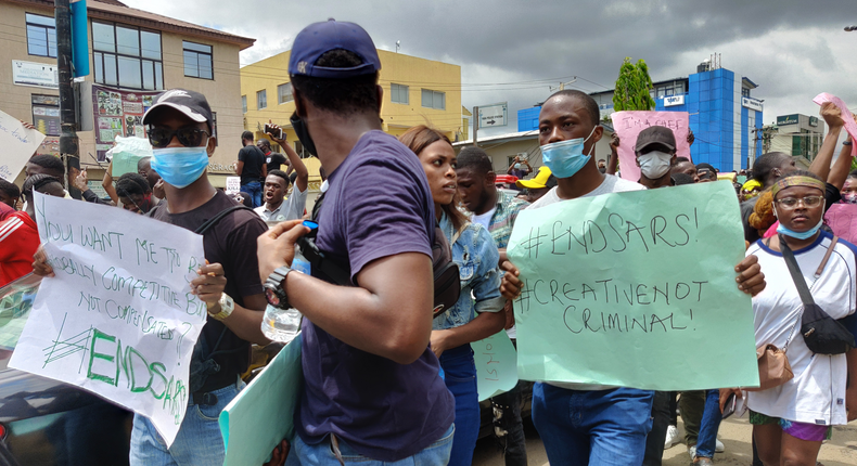 #EndSARS protesters have been holding nationwide demonstrations for two weeks to condemn police brutality