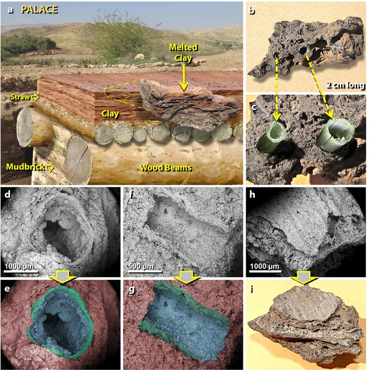 Zdjęcia znalezionej przez archeologów roztopionej gliny.