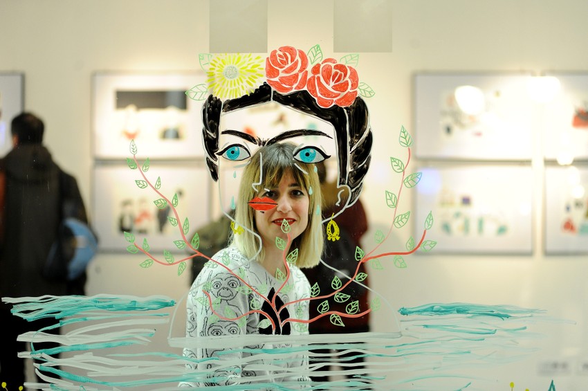 Marija i njen crtež na "Servantesu" u Beogradu