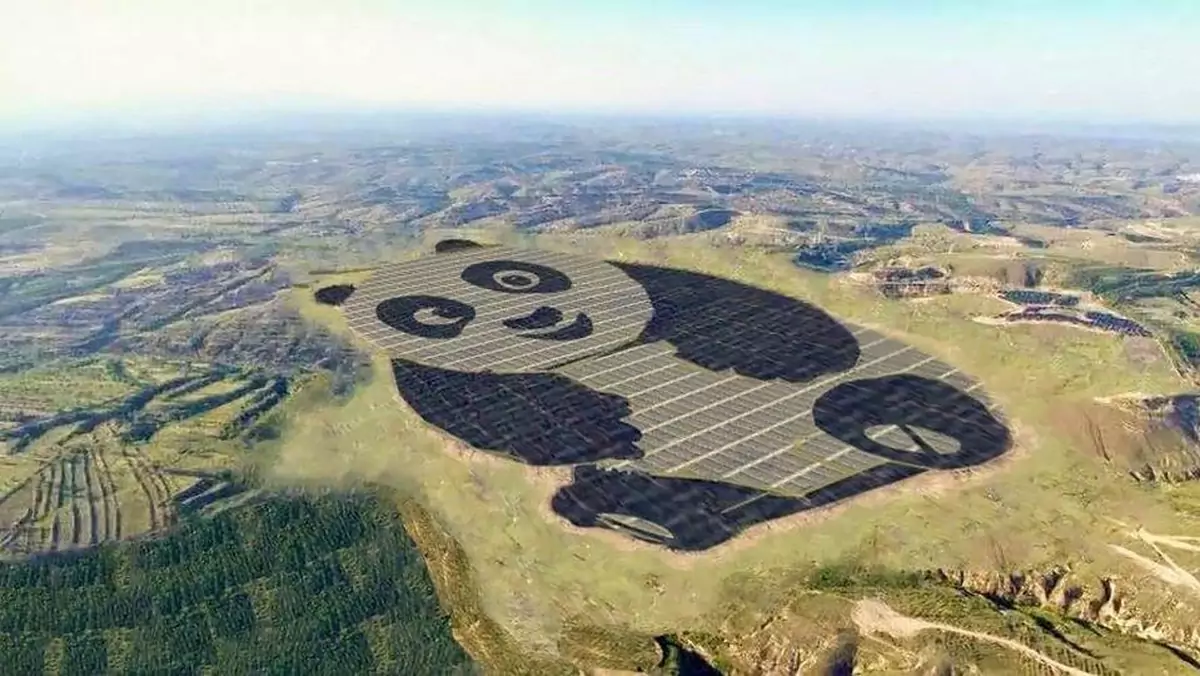 Elektrownia słoneczna w kształcie pandy