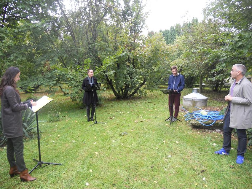 Bojan Đorđev na probi predstave "Slučaj Bares" danas u dvorištu rodne kuče Sonje Savić