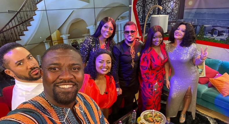 John Dumelo, Van Vicker, Yvonne Nelson, Majid Michel, Jackie Appiah, Nana Ama McBrown and Nadia Buari take selfie