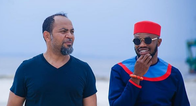 Stan Nze (right) says Rattlesnake: The Ahanna Story is larger than life than he expected. Ramsey Nouah (left) is the director of the remake set for a cinema release in November 2020 [Instagram/@stannze]