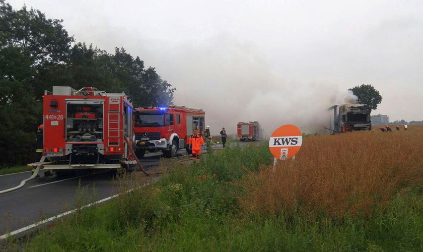Tragiczne skutki wypadku pod Opolem. Płonęły samochody