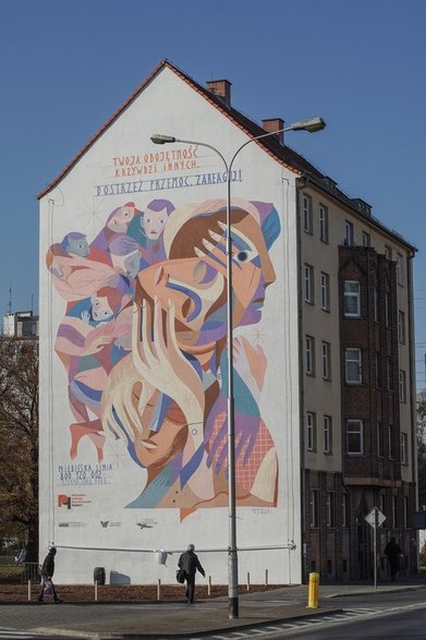 Mural przeciw przemocy odsłonięty we Wrocławiu