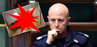 Eksplozja u szefa policji. To w tym pokoju doszło do wybuchu. Mamy zdjęcie