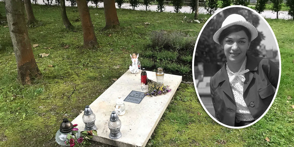 Dawny nagrobek Ewy Demarczyk na Cmentarzu Rakowickim w Krakowie.