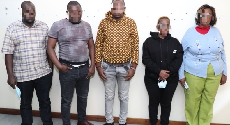 Suspects charged with 12 counts of using the late Amos Ngata Muiruri's details to steal