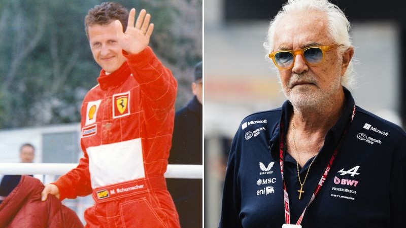 Michael Schumacher a Flavio Briatore.