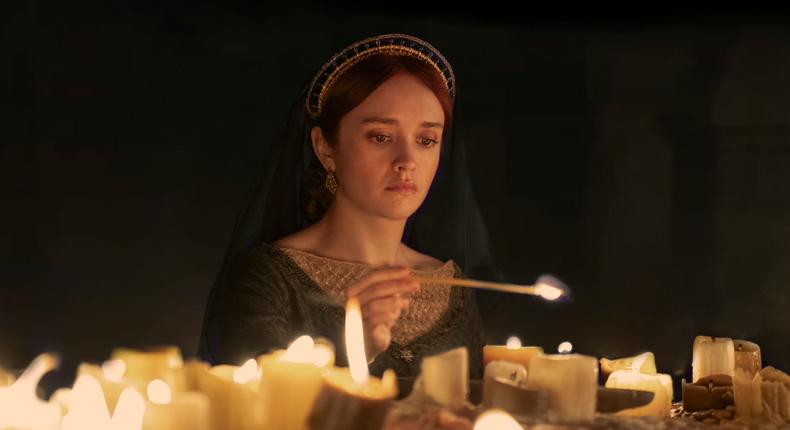 Olivia Cooke as Alicent in season two of House of the Dragon.Ollie Upton/HBO