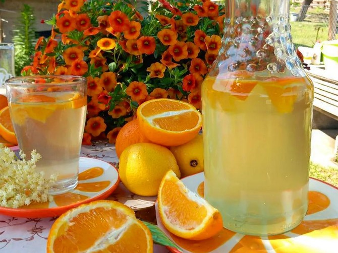 Domaći sirup od zove sa dodatkom pomorandže