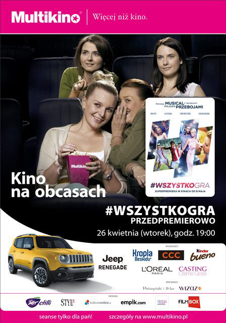 "#WSZYSTKOGRA" przedpremierowo w ramach cyklu "Kino na Obcasach"