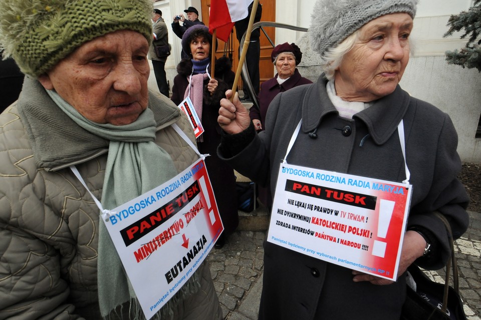 Manifestacja zwolenników TV Trwam