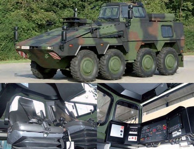 Pojazd opancerzony BOXER w wersji szkolno-treningowej.  <br><br> fot. ARTEC GmbH