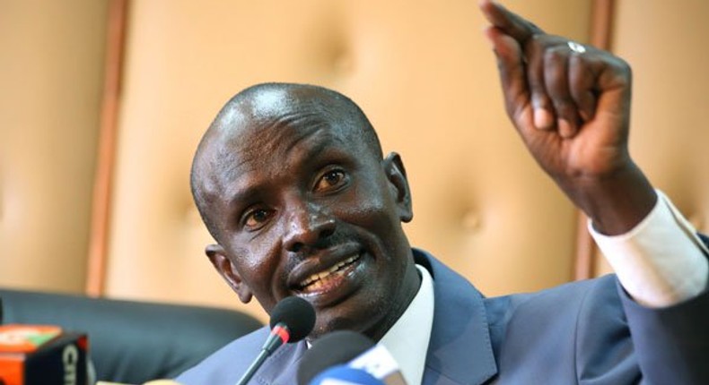 KNUT Secretary General Wilson Sossion addressing the media