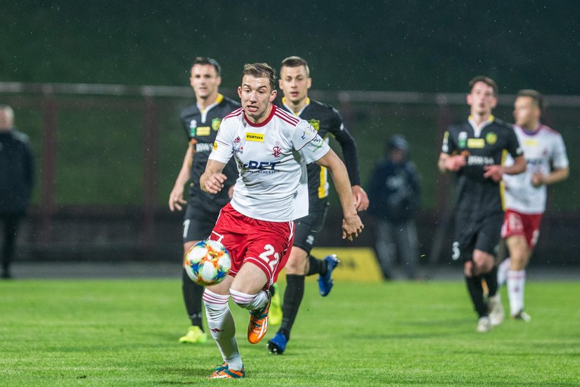 Pilka nozna. Fortuna I liga. GKS 1962 Jastrzebie - LKS Lodz. 04.05.2019