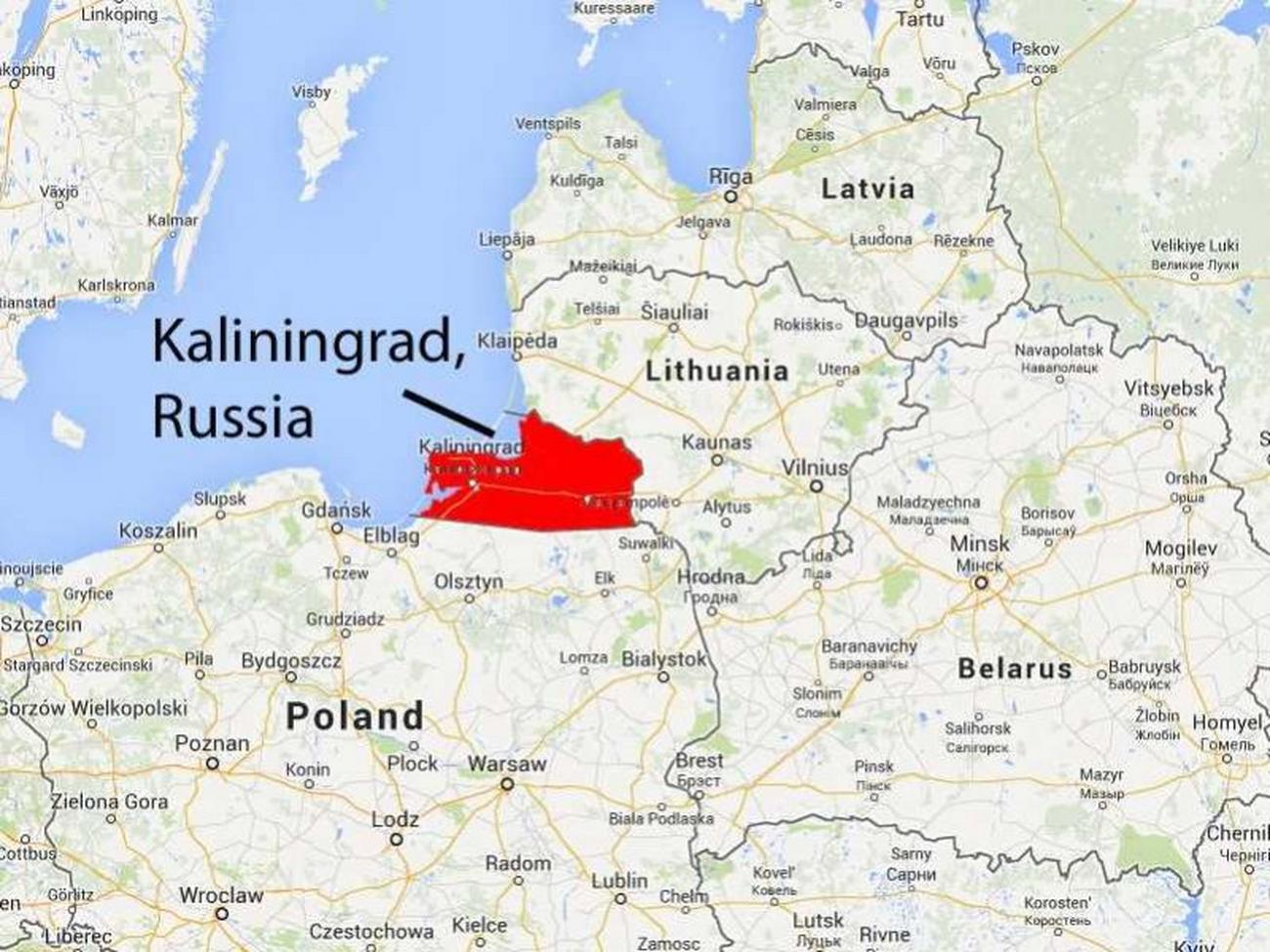 Карта России Калининград на карте России