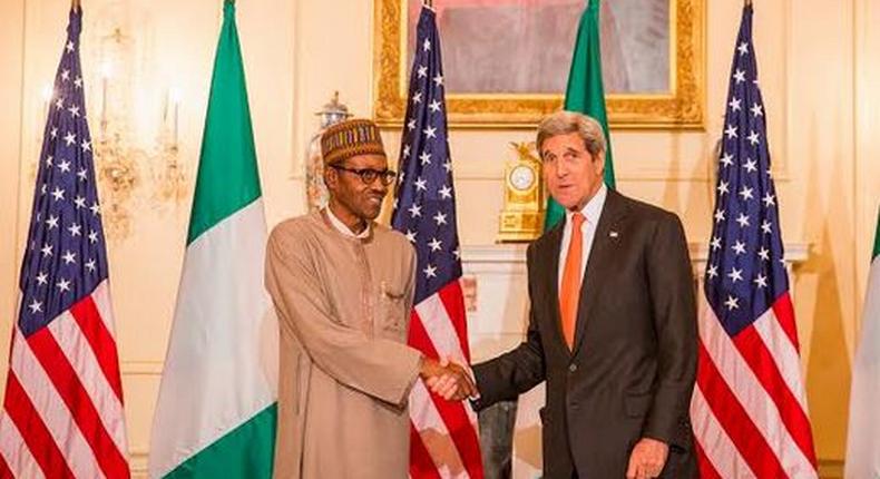 President Buhari and U.S Secretary of State, John Kerry