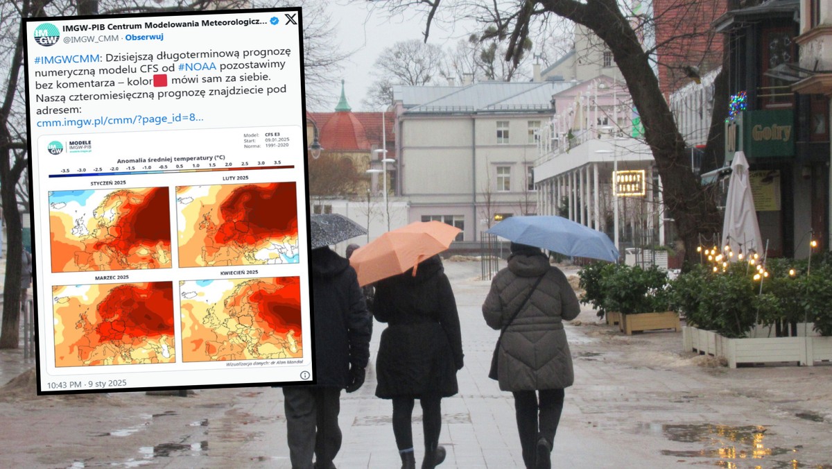 Nietypowe prognozy pogody na kolejne tygodnie, zaskakujące ciepłe masy powietrza nad Polską [Źródło: Onet]