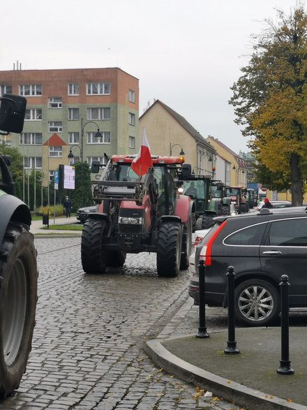 Protest rolników w Gryficach.