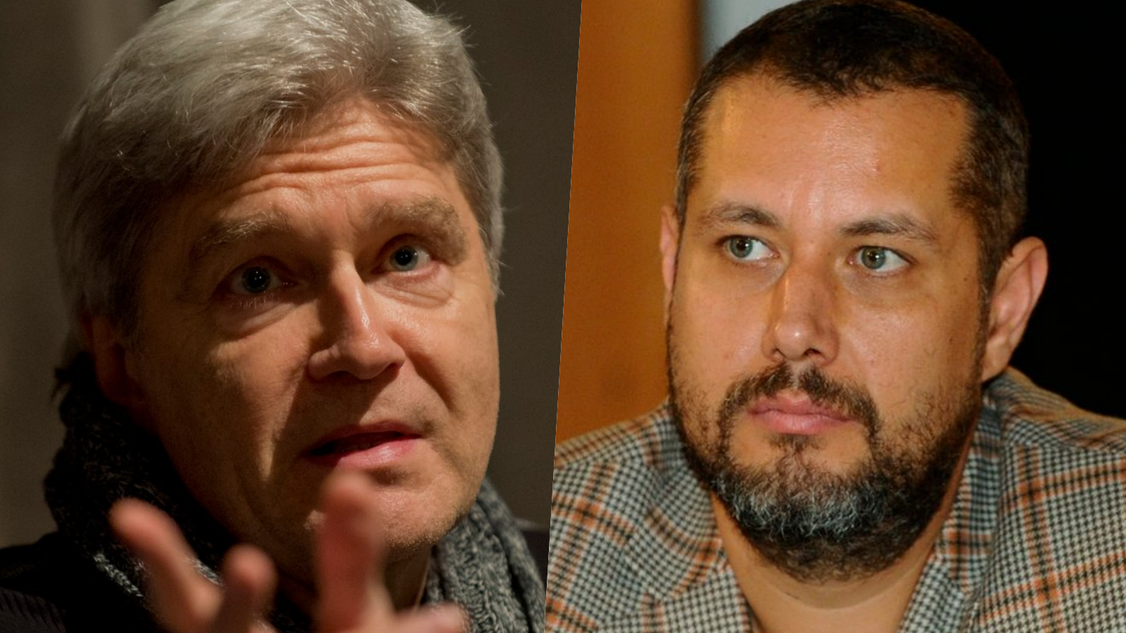 Herec Štefan Skrúcaný a hudobný skladateľ Oskar Rózsa.