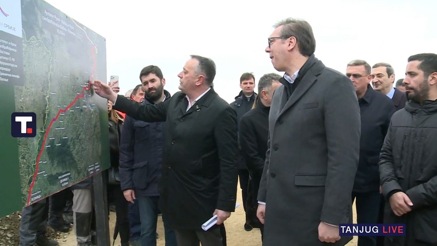 Vučić obilazak saobraćajnice Šabac-Loznica