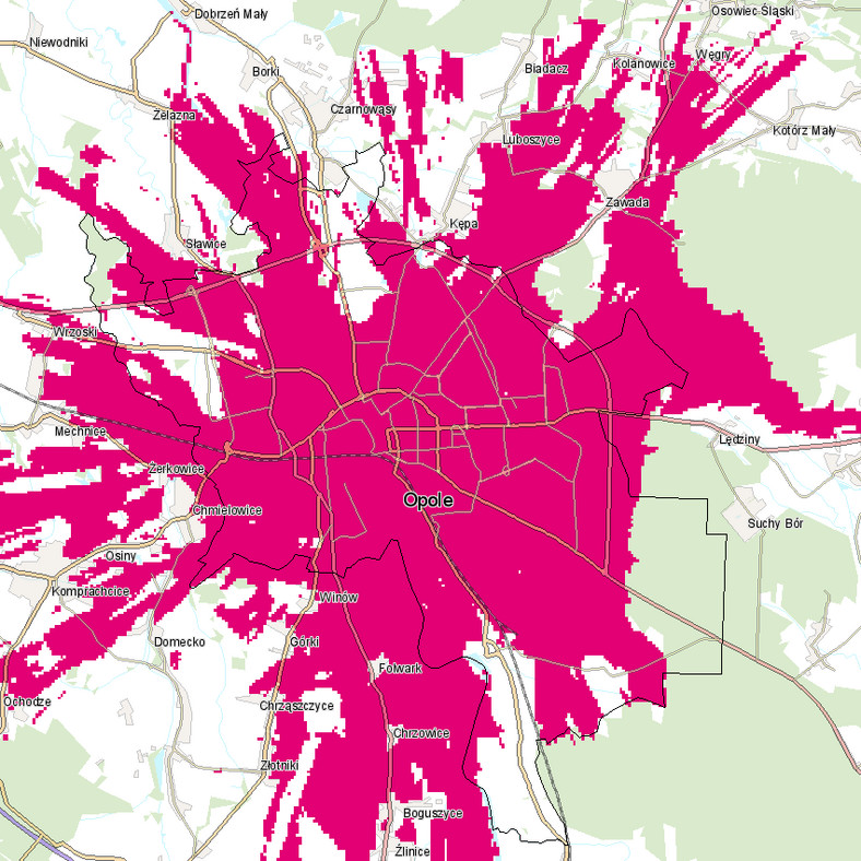 T-Mobile - Mapa zasięgu 5G