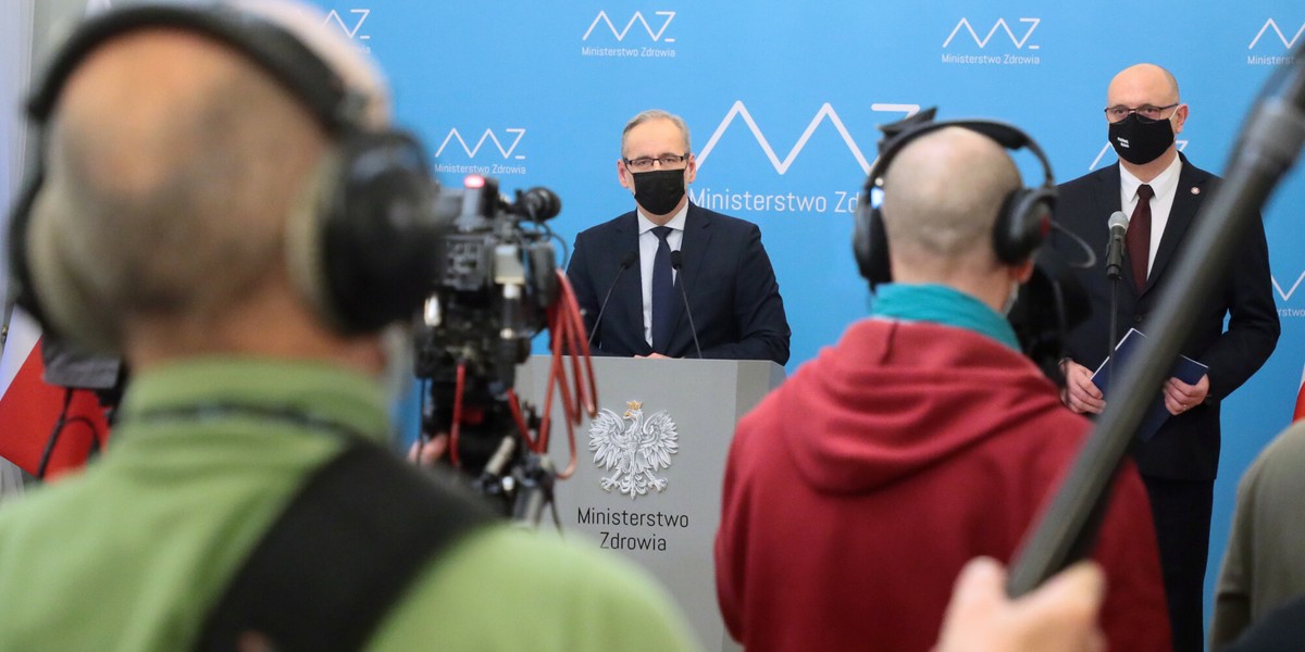 Konferencja ministra zdrowia w sprawie nowych obostrzeń wchodzących w życie od 1 grudnia