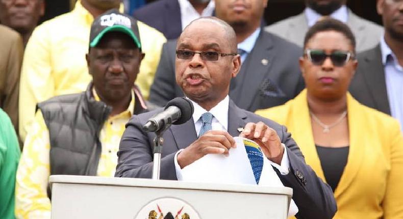 Newly elected Senate Speaker Amason Kingi