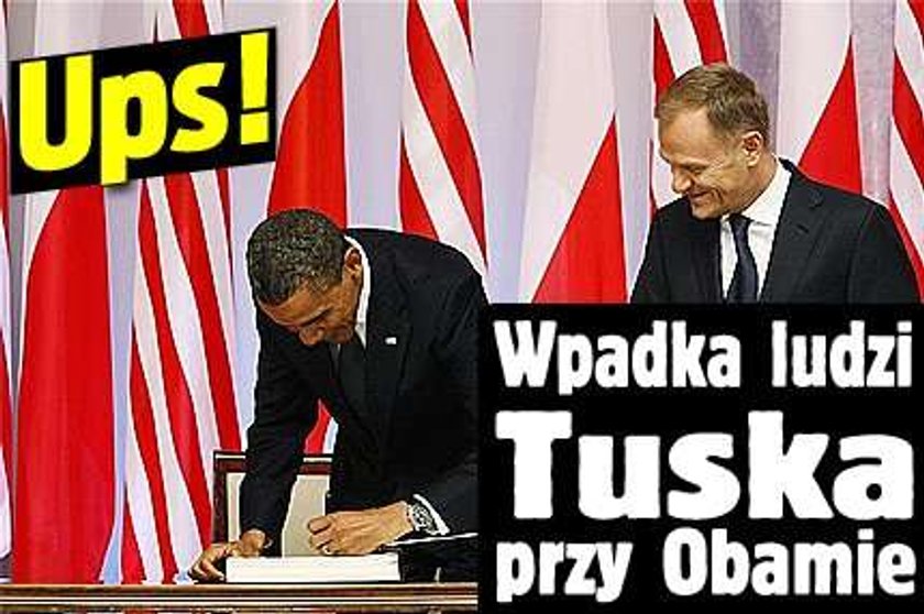 Ups! Wpadka ludzi Tuska przy Obamie