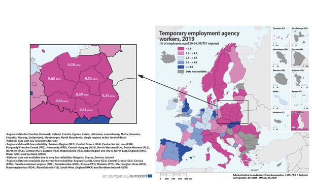 Jak dużo Europejczyków pracuje w agencji pracy tymczasowej? Polska poniżej średniej [DANE EUROSTATU]