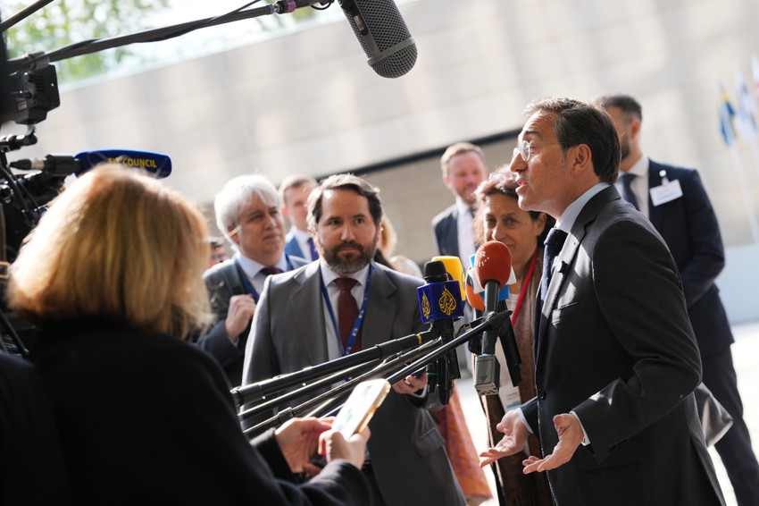 Hose Manuel Albares Bueno uoči sastanka ministara spoljnih poslova u Luksemburgu 21. aprila 