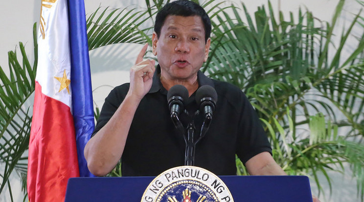 Duterte államfőként gyakorlatilag háborút hirdetett a kábítószerrel kapcsolatos bűncselekmények elkövetői ellen/Fotó: AFP