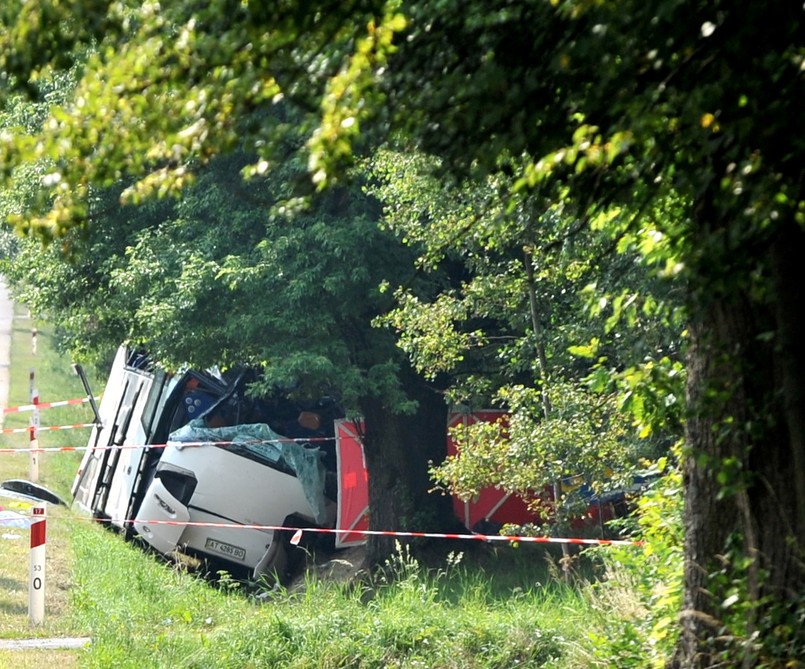 Do wypadku doszło na drodze krajowej nr 17 w miejscowości Górzno-Kolonia na obwodnicy Garwolina.