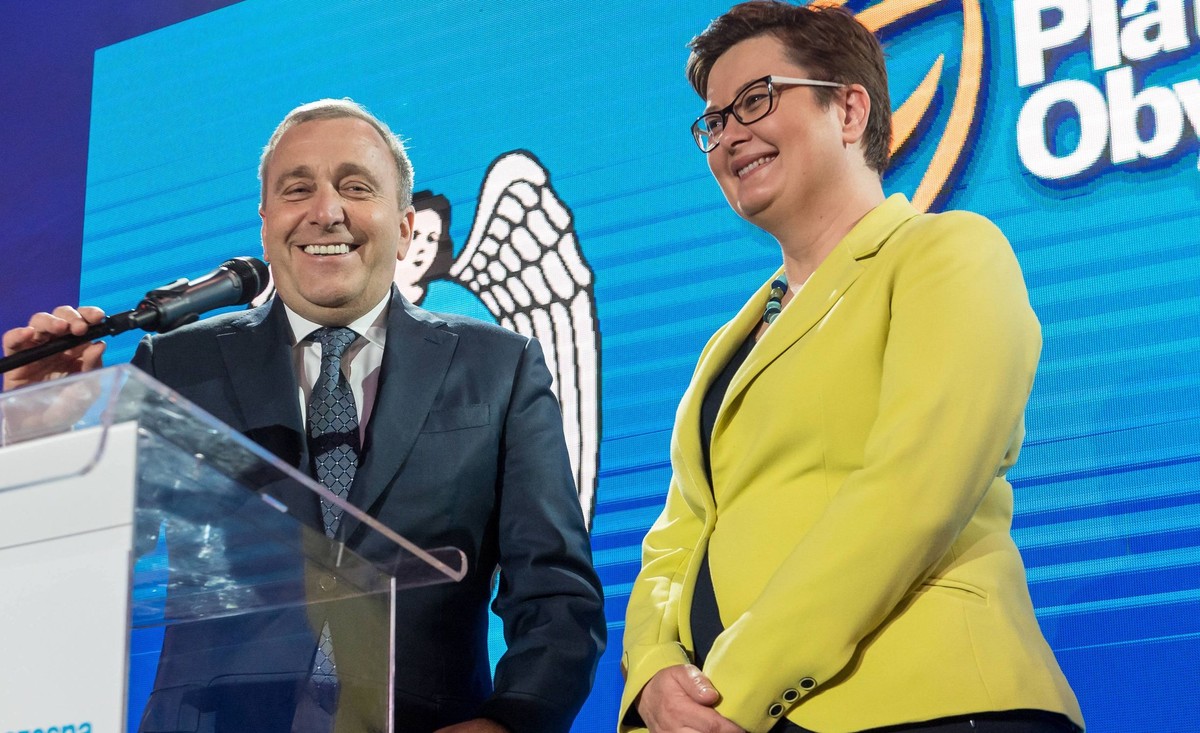 Grzegorz Schetyna i Katarzyna Lubnauer