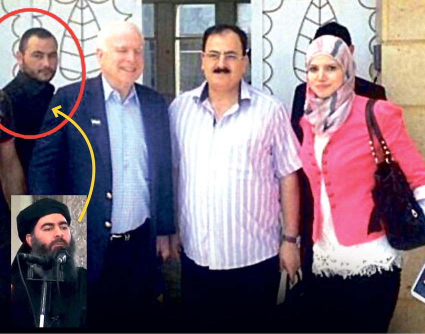 Džon mekejn tokom posete Siriji 2013: Teoretičari zavere tvrde da je na fotografiji Abu Bakr al Bagdadi, a Mekejn poriče takve navode.