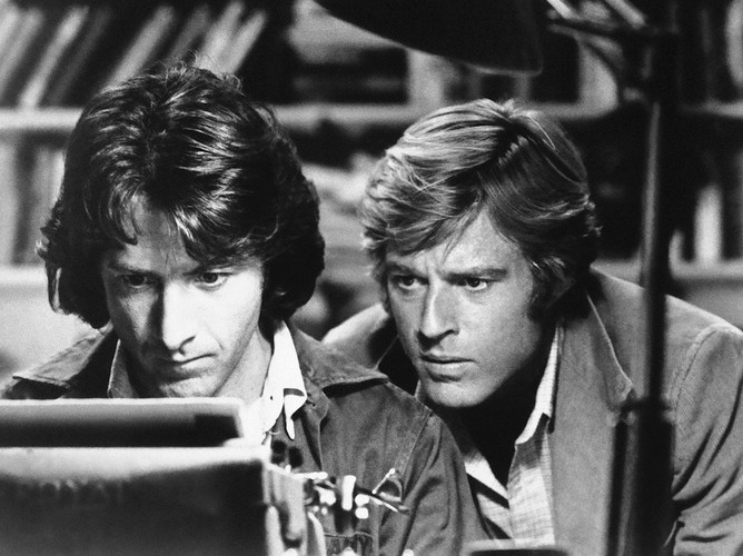 Z Dustinem Hoffmanem w głośnym obrazie 'Wszyscy ludzie prezydenta' (1980)