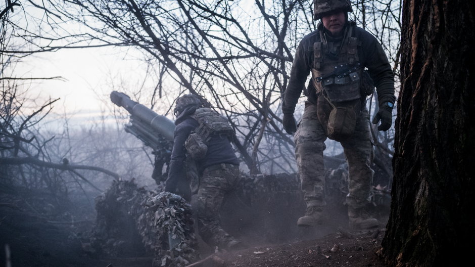 Ukraińscy żołnierze w obwodzie donieckim, kwiecień 2024 r.