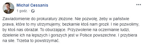 Michał Cessanis na Facebooku