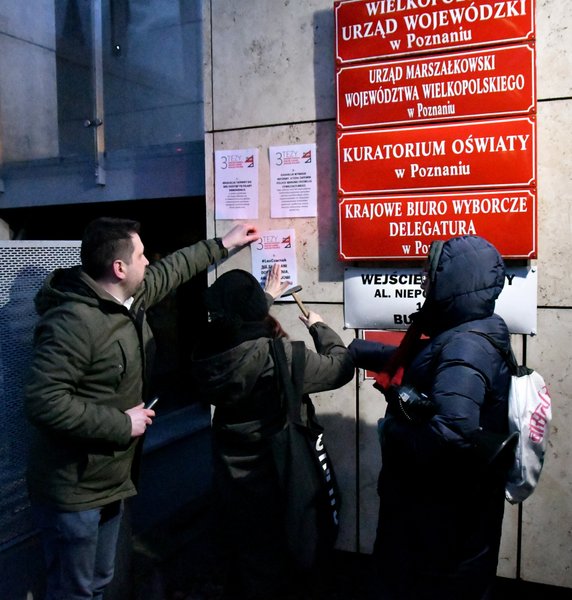 Protest przeciwko lex Czarek w Poznaniu