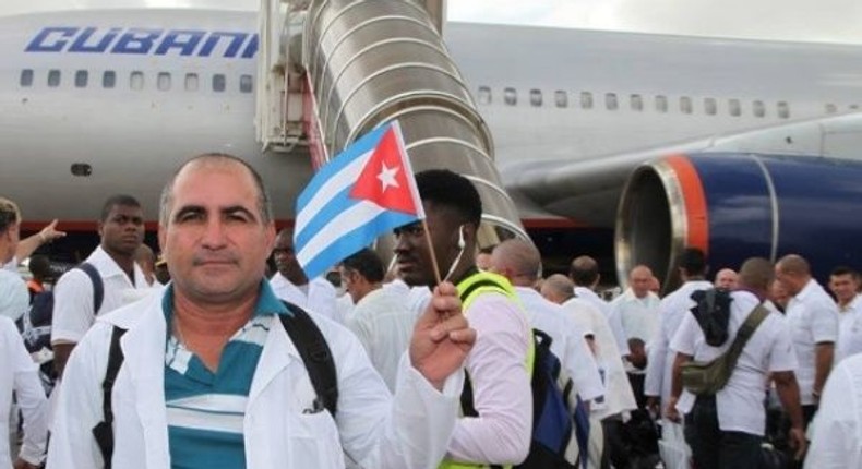 Cuban doctors arriving in Kenya after the two governments signed an exchange program deal (Twitter)