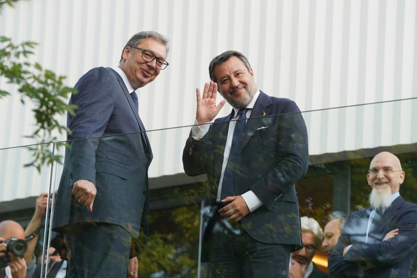 Aleksandar Vučić i Mateo Salvini