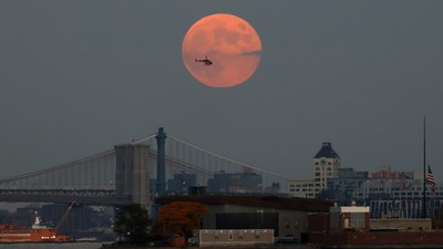 October's full moon is known as the Hunter's Moon, and this year's is a supermoon.Gary Hershorn/Getty Images