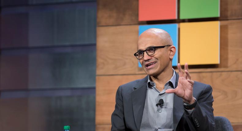 Microsoft CEO Satya Nadella said the company is investing heavily in AI. There are already early signs of success.Stephen Brashear/Getty Images